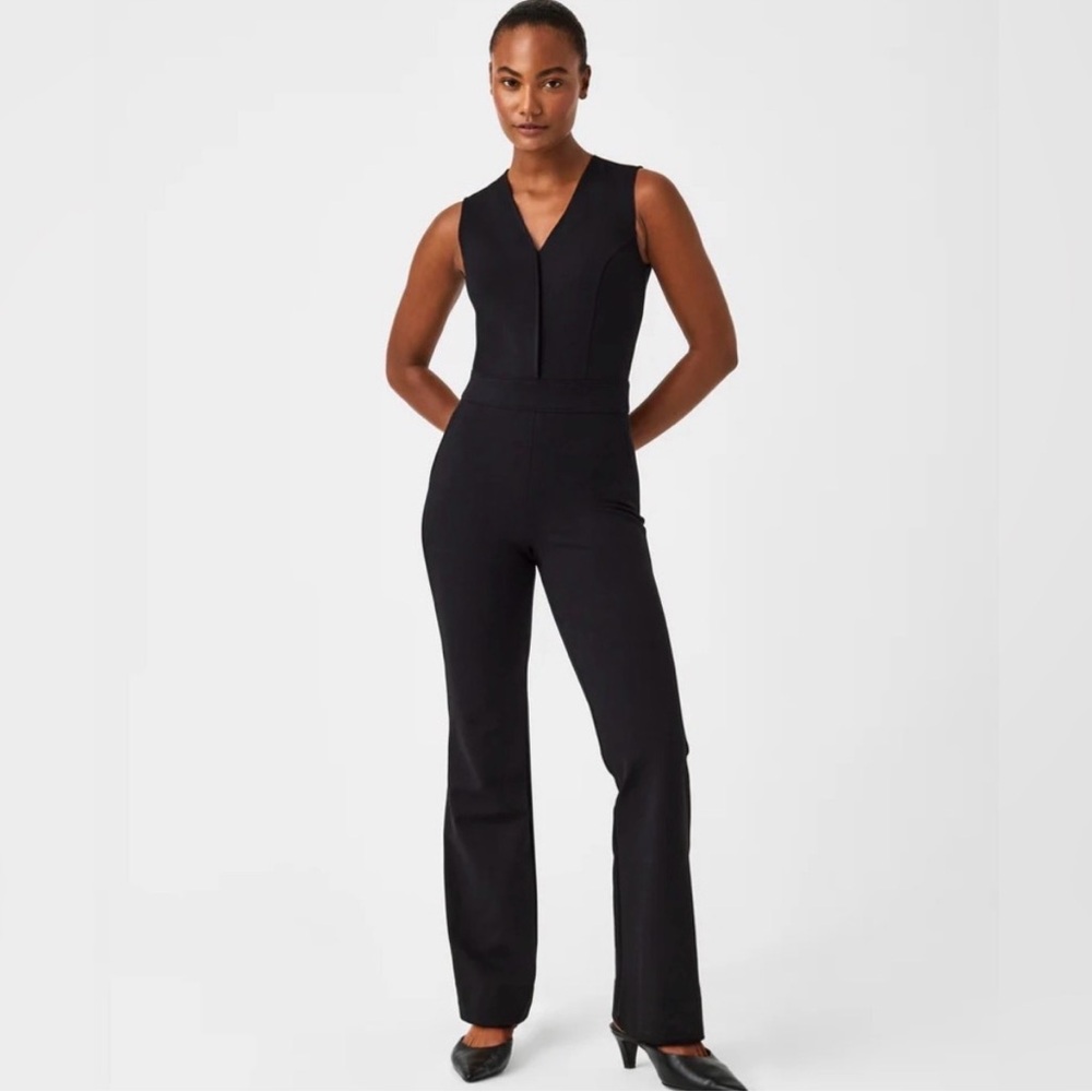 SPANX Black V-Neck Perfect Jumpsuit